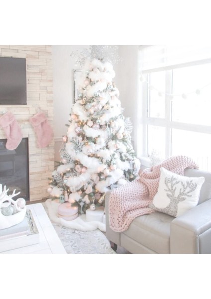 Peluş Yılbaşı Ağacı Örtüsü Yılbaşı Çam Ağacı Örtüsü Beyaz 100 cm Çaplı fırsatları