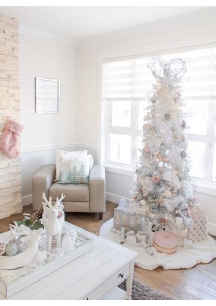 Peluş Yılbaşı Ağacı Örtüsü Yılbaşı Çam Ağacı Örtüsü Beyaz 100 cm Çaplı indirimleri