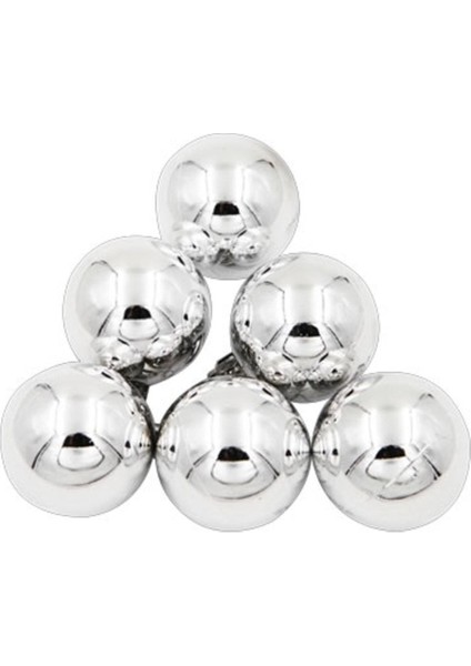 Gümüş Gri 6lı Yılbaşı Top Süs 4cm Çam Ağacı Süsleri Noel Dekorasyon Cici Top Silver Aynalı Süsleme fırsatları