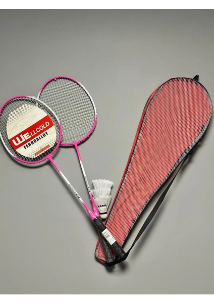 2 Adet Profesyonel Badminton Raketi Deluxe Badminton Çantası Seti + 3 Adet Badminton Topu