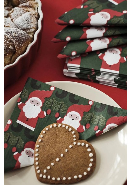 Vınterfınt 30 Adet Noel Baba Desenli Peçete