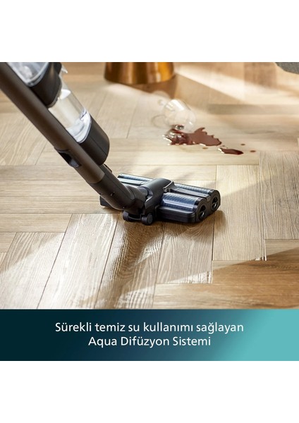 Phılıps Aqua Trio 9000 Serisi Yüksek Performanslı Premium Islak&kuru Temizlik Kablosuz Dikey Süpürge