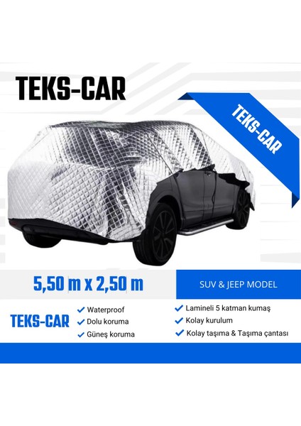 Suv Model Uyumlu Universal Dolu & Güneş ve Kar Koruyucu Oto Brandası