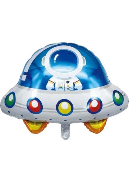Astronot Konseptli Astronot , Uzay Gemisi , Roket ve Happy Birthday Folyo Balon Doğum Günü Seti