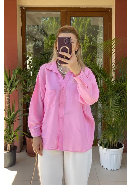 Efil Efil Pembe Gömlek Pembe
