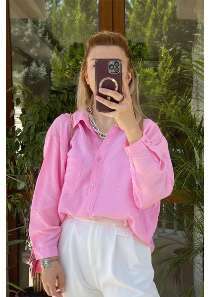 Efil Efil Pembe Gömlek Pembe modelleri