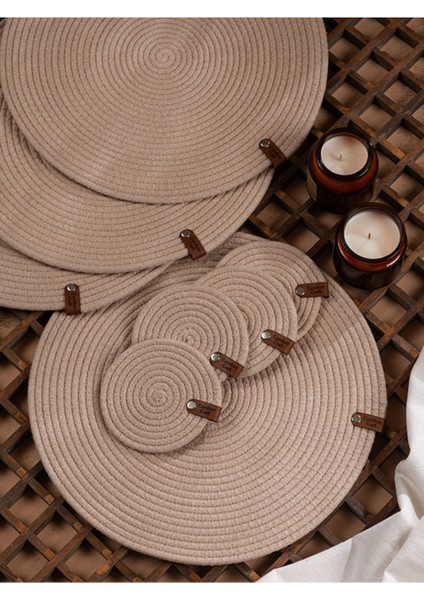 8'li Amerikan Servis Supla/bardak Altlığı TAKIMI|4TABAK4BARDAK Altlığı|bej modelleri