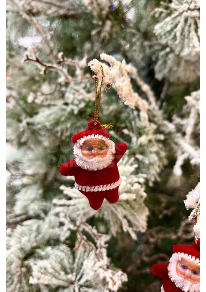 Noel Baba Yılbaşı Çam Ağacı Süsü 3'lü 5 cm Kırmızı Renk Kıyafetli Beyaz Sakallı Yeni Yıl Süsü modelleri