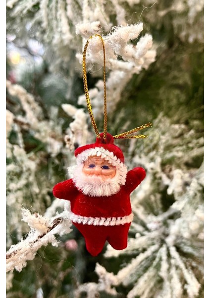 Noel Baba Yılbaşı Çam Ağacı Süsü 3'lü 5 cm Kırmızı Renk Kıyafetli Beyaz Sakallı Yeni Yıl Süsü indirimleri