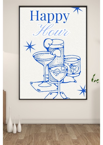 A3 Happy Hour Baskılı Poster