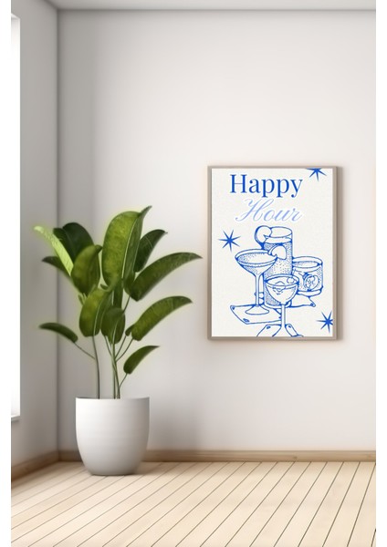 A3 Happy Hour Baskılı Poster