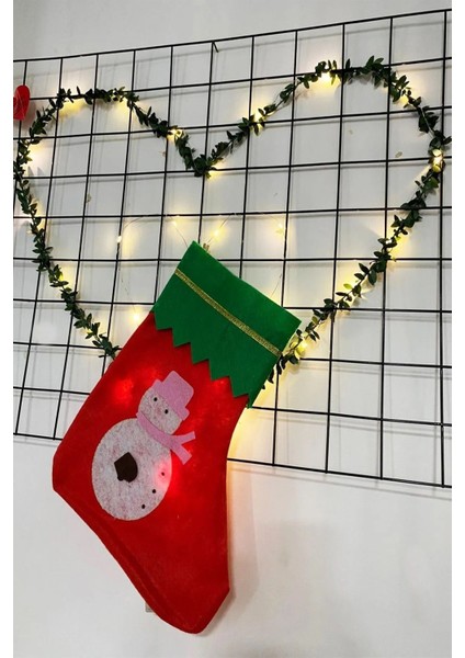 Yılbaşı Dekor Çorap Şömine Duvar Süsü Christmas Çam Ağacı Süsü Noel Baba Kardan Adam 35CM x 25CM fiyatları