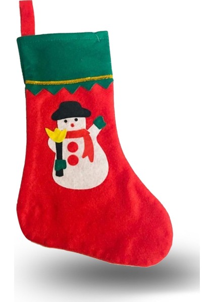 Yılbaşı Dekor Çorap Şömine Duvar Süsü Christmas Çam Ağacı Süsü Noel Baba Kardan Adam 35CM x 25CM indirimleri