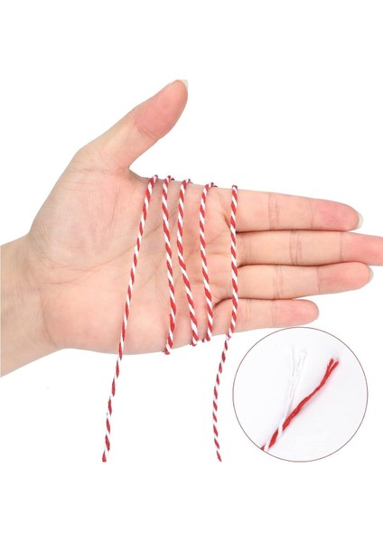 Hediye Paketleme Ipi Kırmızı Beyaz Ambalaj Marteniçka Ipi 200 M (Twine Baker) fiyatları