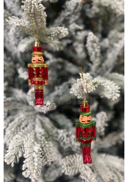 Fındıkkıran Kurşun Asker 13 cm Yılbaşı Ağacı Ağaç Süsü Metalik Kırmızı Yeşil Gold Simli Yeni Yıl fiyatları