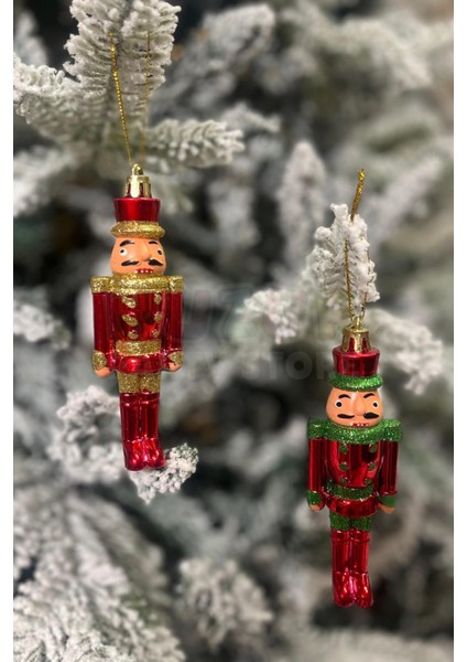 Fındıkkıran Kurşun Asker 13 cm Yılbaşı Ağacı Ağaç Süsü Metalik Kırmızı Yeşil Gold Simli Yeni Yıl modelleri