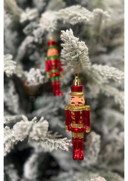 Fındıkkıran Kurşun Asker 13 cm Yılbaşı Ağacı Ağaç Süsü Metalik Kırmızı Yeşil Gold Simli Yeni Yıl fırsatları