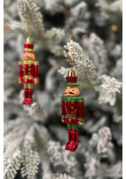 Fındıkkıran Kurşun Asker 13 cm Yılbaşı Ağacı Ağaç Süsü Metalik Kırmızı Yeşil Gold Simli Yeni Yıl indirimleri