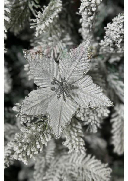 Gümüş Ata Çiçeği 15 cm Yapay Çiçek Yılbaşı Çam Ağacı Yeni Yıl Dekoru Tepecik Tohumları Gri Renk fiyatları