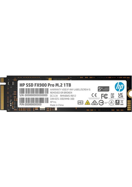 Hp FX900 Pro 1tb 7400/6700 Mb/s GEN4X4 M.2 22X80 SSD