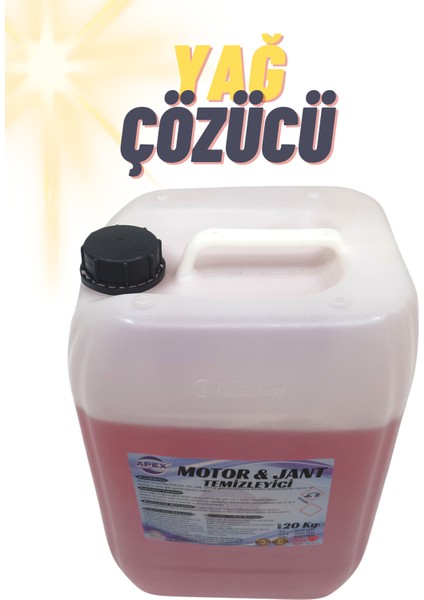 Oto Motor Ve Jant Temizleyici 20kg, Jant Parlatıcı Ve Araç Motor Temizleme Tek Formülde Fırça Hediye