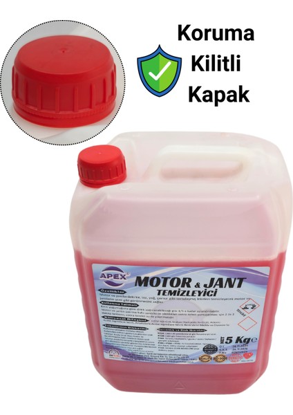 Oto Motor ve Jant Temizleyici 5kg, Jant Parlatıcı ve Araç Motor Temizleme Tek Formülde