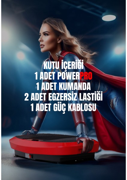 Powerpro Titreşimli Egzersiz Spor Masaj Sıkılaşma Osilasyon Vibration Plate