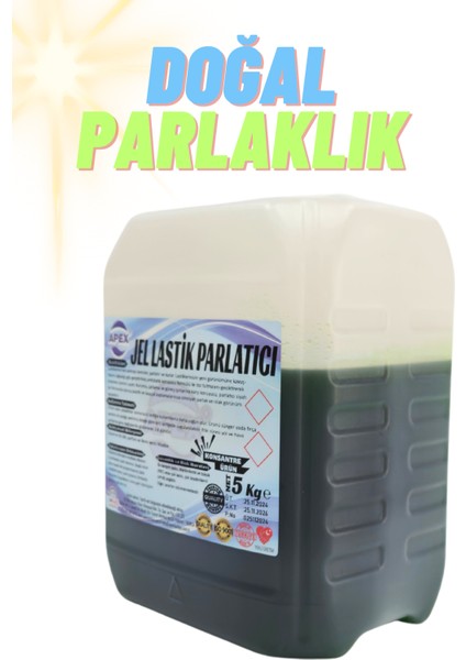 Oto Araç Lastik Parlatıcı Jel, Araba Lastik Parlatıcı ve Koruyucu - 5kg Lastik Parlatıcı