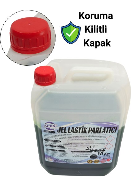 Oto Araç Lastik Parlatıcı Jel, Araba Lastik Parlatıcı ve Koruyucu - 5kg Lastik Parlatıcı