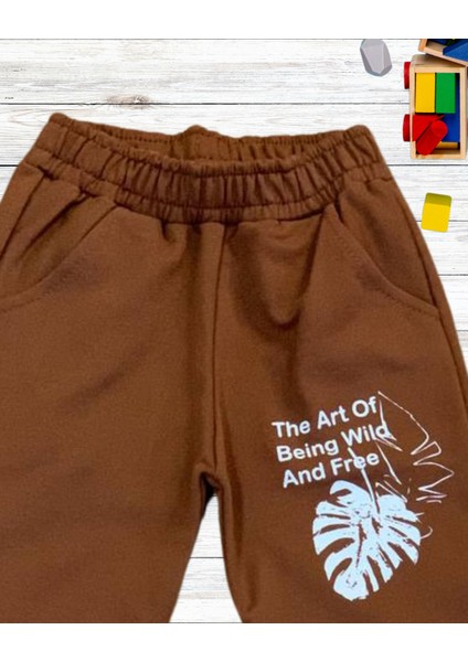 Yaprak Baskılı Günlük Mevsimlik Renkli Erkek Alt Üst Takım (Kahve) fiyatları