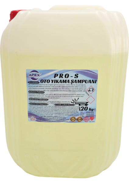 Fırçasız Oto Yıkama Şampuanı 20 Kg, Özel Formülü 1/60 Konsantre Araç Köpük Şampuanı Sünger Hediyeli