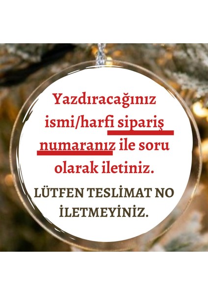 3'lü Set Kişiye Özel Yılbaşı Süsü