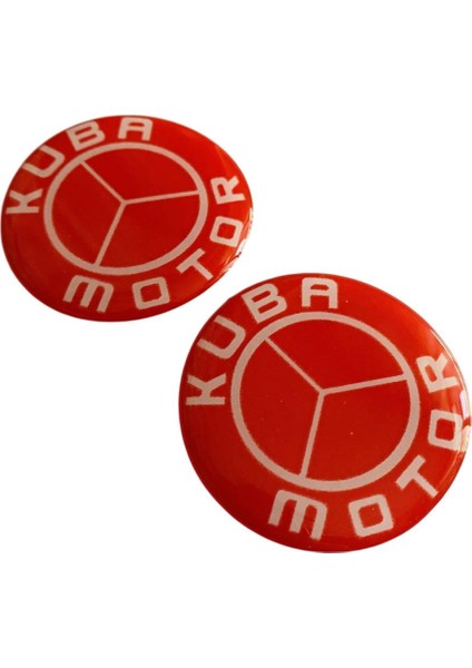 Kuba Logo Damla Etiket 5X5CM 2li Kırmızı
