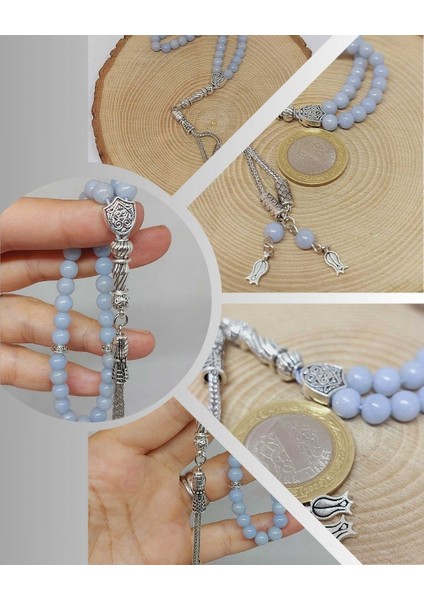 Angelit Taşı 33LÜK Tesbih 6mm (3926)