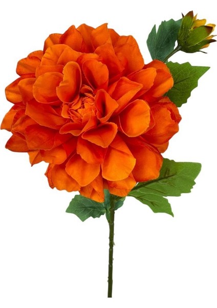 Yapay Çiçek Krizantem Orange Turuncu Tek Dal Tomurcuklu 65 x 17 cm Kumaş Çiçek Uzun Dal modelleri