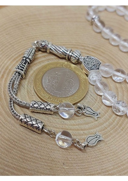 Kristal Kuvars Taşı 33LÜK Tesbih 6mm (4734) modelleri