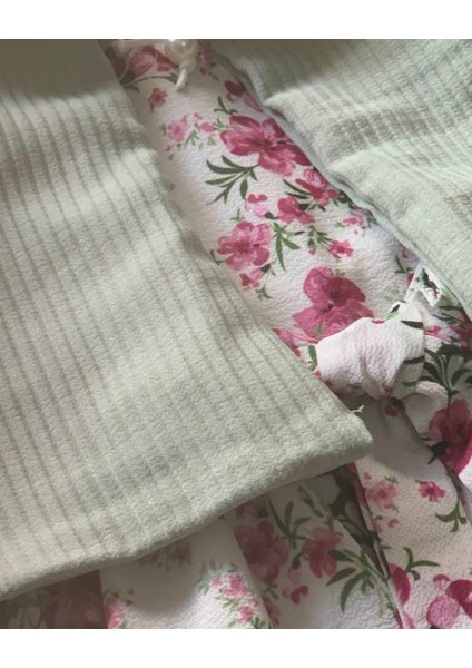 Kız Bebek Elbise Hırka Tül Altlı Takım (Yeşil) modelleri