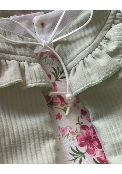 Kız Bebek Elbise Hırka Tül Altlı Takım (Yeşil) indirimleri