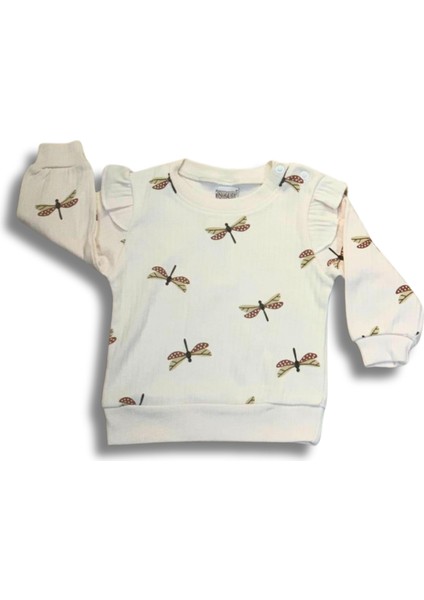 Yusufcuk Baskılı Volanlı Kol Aylık Kız Bebek Takım (Kahve) fiyatları