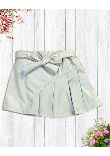 Kız Bebek Aylık Deri Etek Peluş Yelek Penye Sweat Takım fırsatları