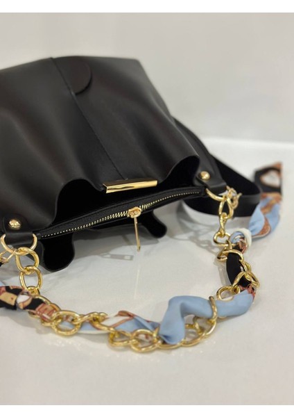 Kadın Fularlı 3 Bölmeli Çapraz Asklı Çanta modelleri