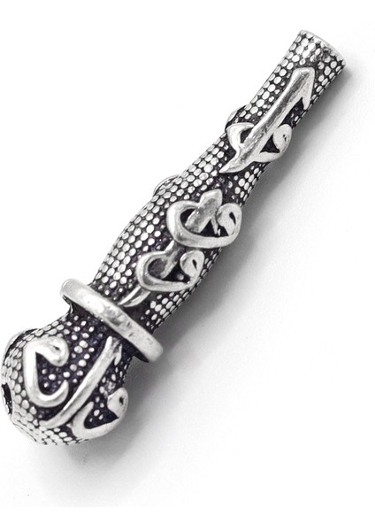 Elif Vav Işlemeli 925 Ayar Gümüş Tesbih Imamesi 201023442