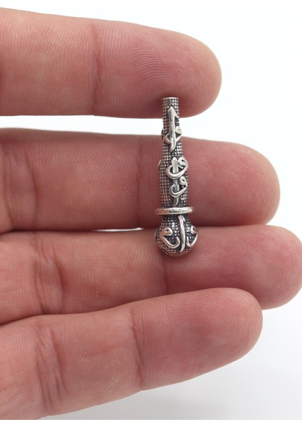 Elif Vav Işlemeli 925 Ayar Gümüş Tesbih Imamesi 201023442 fiyatları