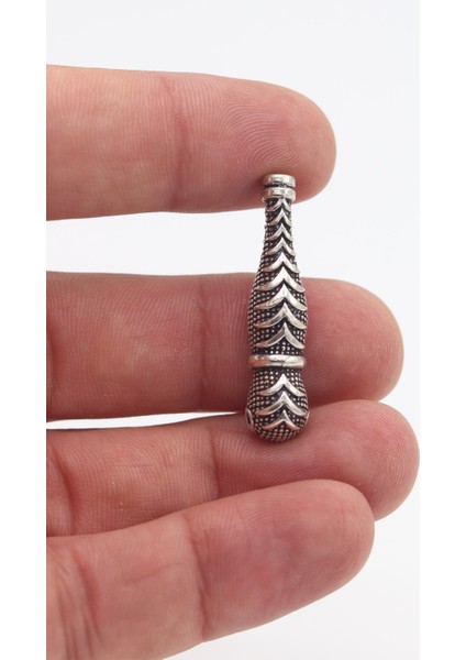 Çam Ağacı Işlemeli 925 Ayar Gümüş Tesbih Imamesi 201023440 modelleri