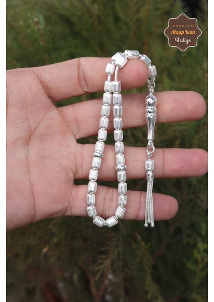 Kalem Işçilikli Kapsül Kesim 925 Ayar Gümüş Telkari Tesbih 201023459 fırsatları