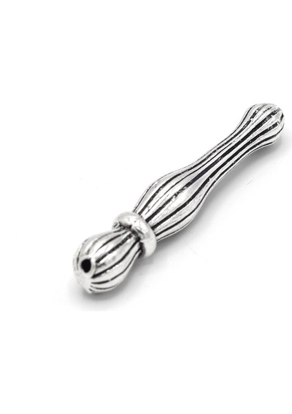 Çizgi Işlemeli 925 Ayar Gümüş Tesbih Imamesi 201023438