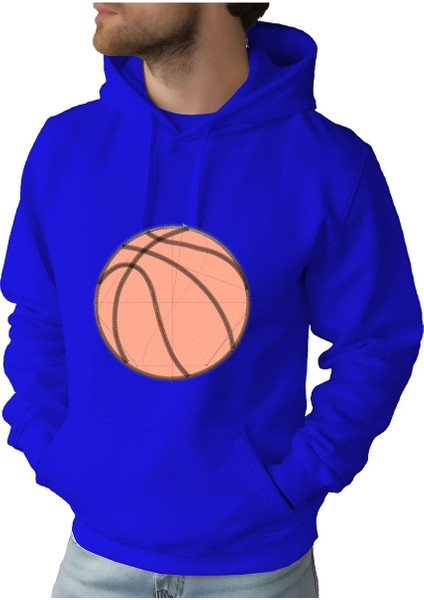 Erkek Tişört Hoodie 3 Iplik Nakış Kalın Pamuklu Kapüşonlu