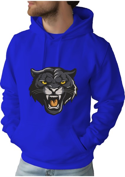 Erkek Tişört Hoodie 3 Iplik Nakış Kalın Pamuklu Kapüşonlu