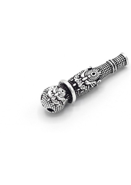 Sancak Işlemeli 925 Ayar Gümüş Tesbih Imamesi 201023437