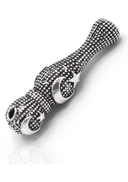 Ay Yıldız Işlemeli 925 Ayar Gümüş Tesbih Imamesi 201023433